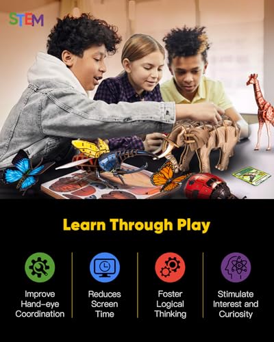 STEM Educational Science Kits for Kids Age 6+,Panda 3D Wooden Puzzle for Boys,Girls&Adults,DIY Animal Learning Toys and Games for Family,Funny Gifts for Birthday,Christmas...